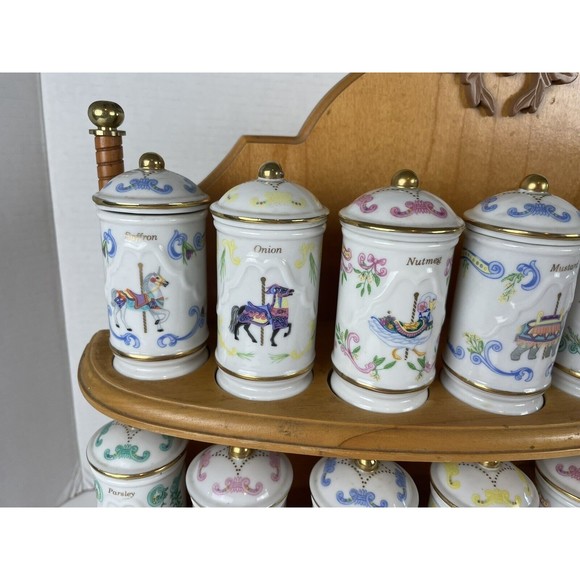 Lenox Wall Decor Lenox Spice Carousel 993 Set Of 22 Porcelain Spice
